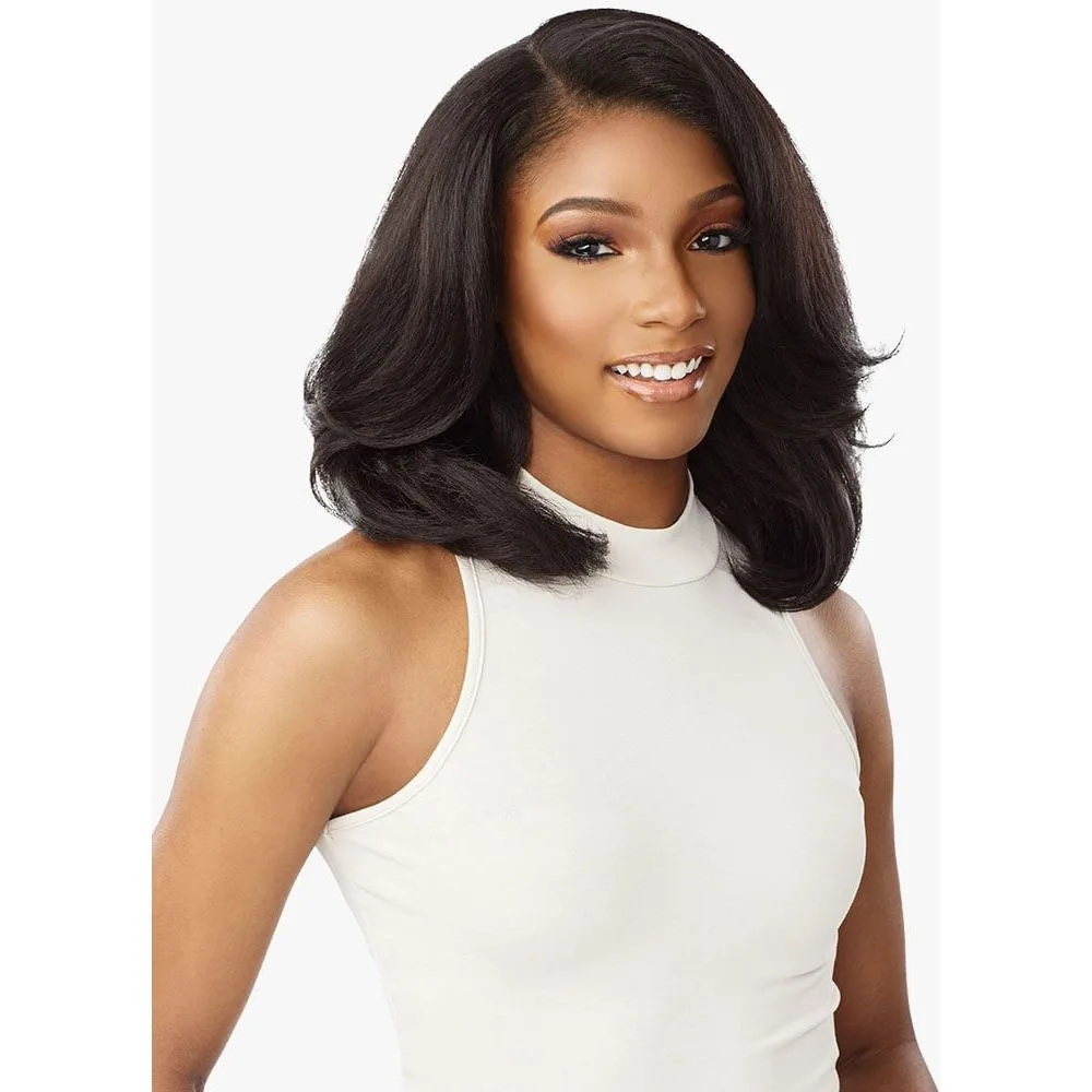 Sensationnel Kinky Edges 13x6 Synthetic HD Lace Front Wig - Kinky Layered Blow Out 14" thumbnail 2