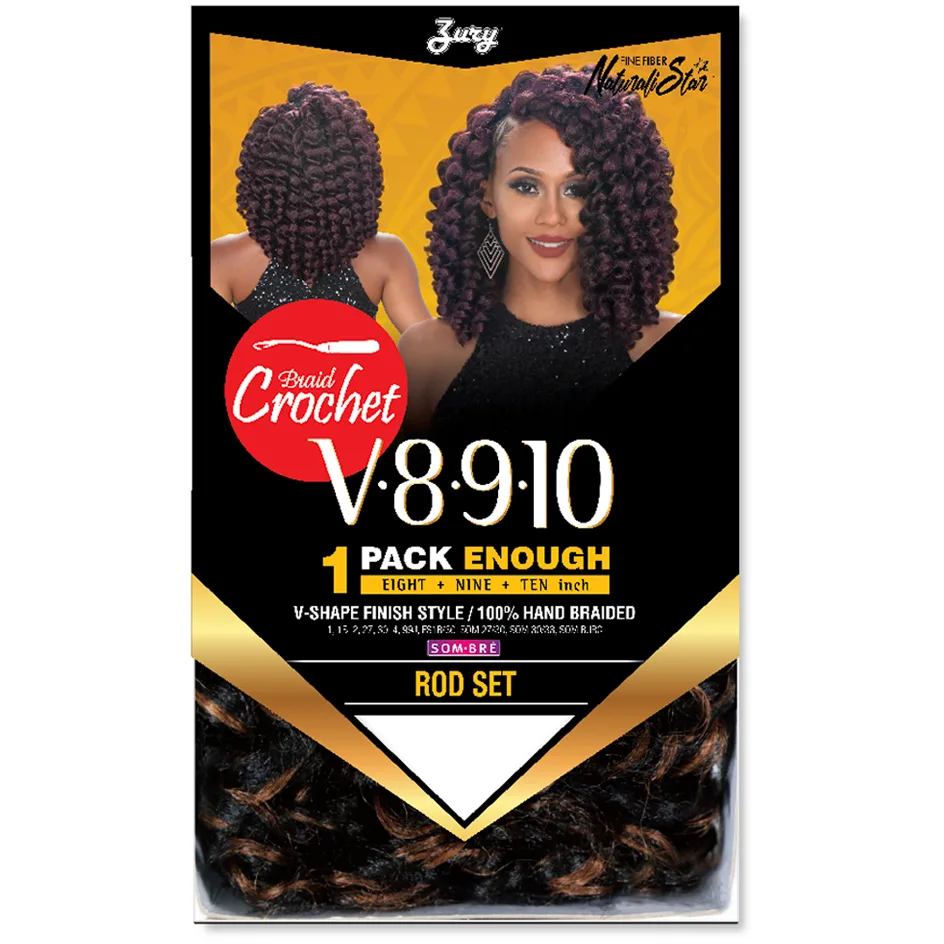 Zury: V8910 Naturali Star Synthetic Crochet Braid ROD SET thumbnail 3