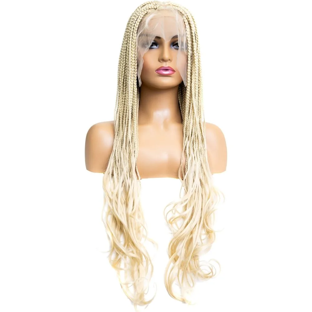 B & B Knotless Synthetic Braided Full Lace Wig - Micro Boho French Curl thumbnail 12