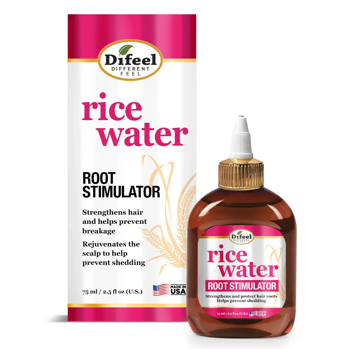 Difeel 99% Natural Premium Hair Root Stimulator - Rice Water (2.5 oz)