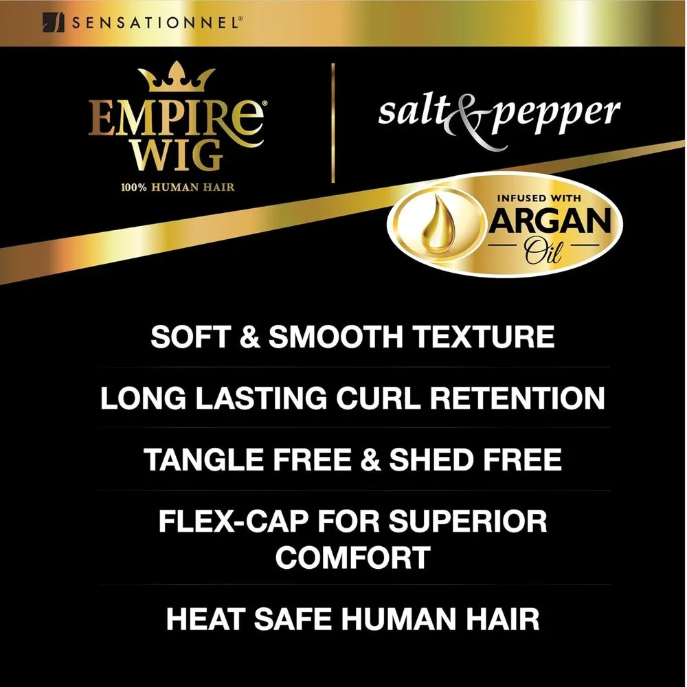 Sensationnel Empire Human Hair Wig Salt and Pepper - Bliss thumbnail 5