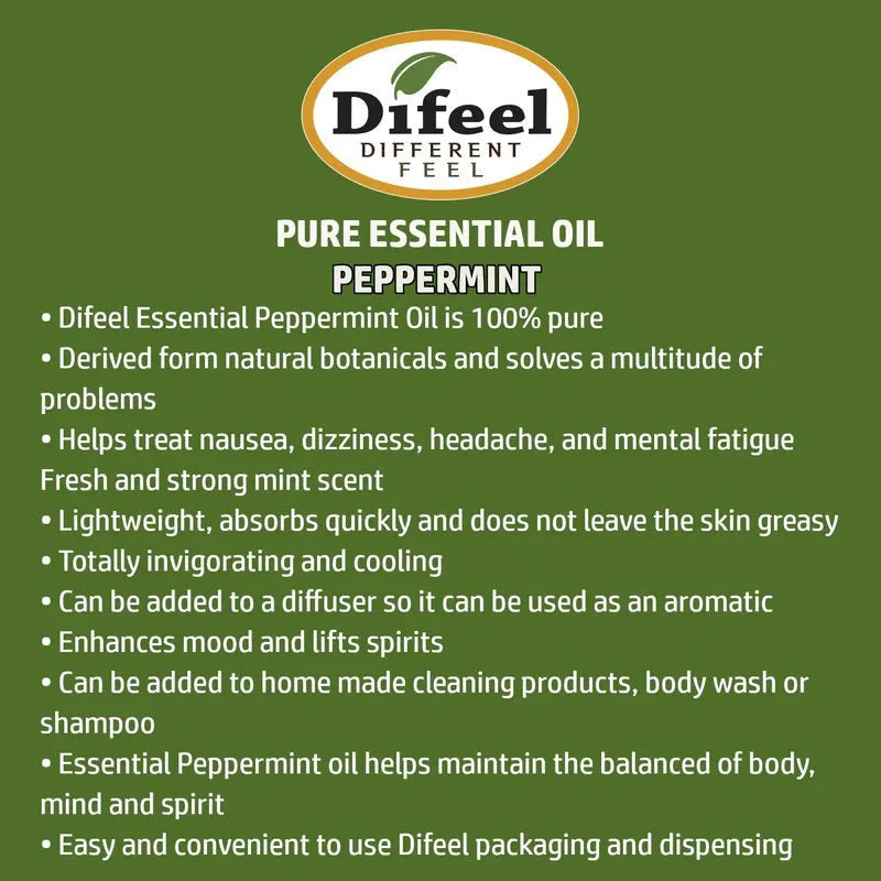 Difeel: Essential Oil 100% Pure Peppermint Oil 1oz thumbnail 2