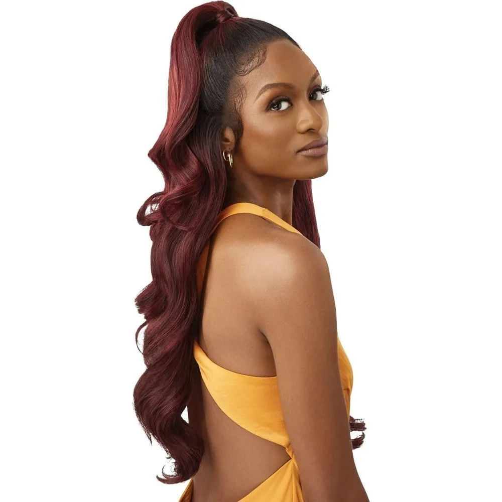 Outre Airtied 100% Fully Hand-Tied Wig Human Hair Blend - Glam Waves 28" thumbnail 3