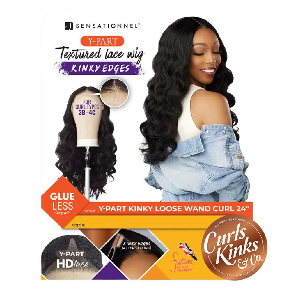 Sensationnel Curls Kinks & Co. HD Lace Y‑Part Wig – Kinky Loose Wand Curl 24″ thumbnail 2