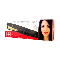ANNIE HOT & HOTTER GOLD CERAMIC FLAT IRON 1″ #5871