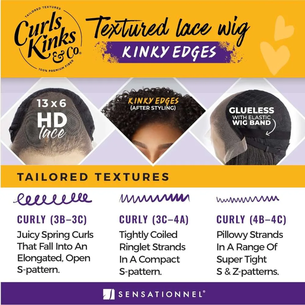 Sensationnel Kinky Edges 13×6 HD Lace Wig – Kinky Coily 16″ thumbnail 6