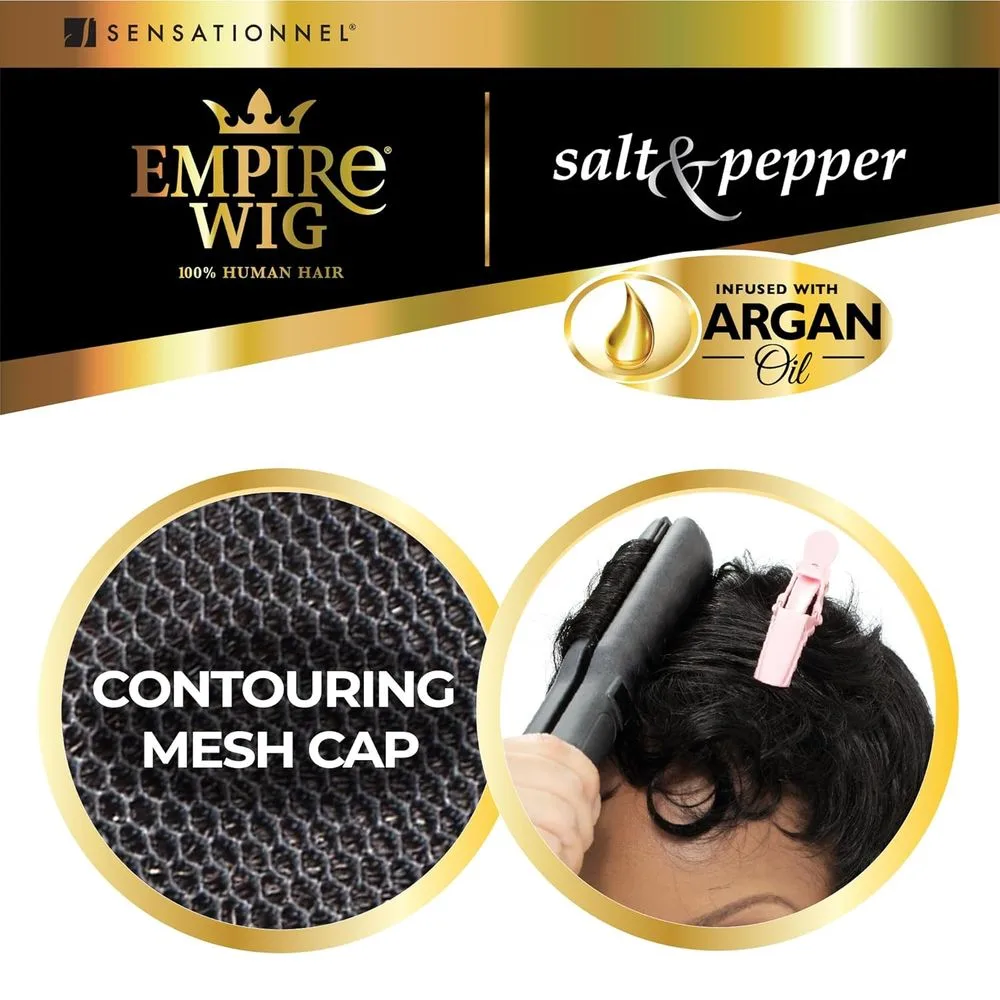 Sensationnel Empire Human Hair Wig Salt and Pepper - Bliss thumbnail 4