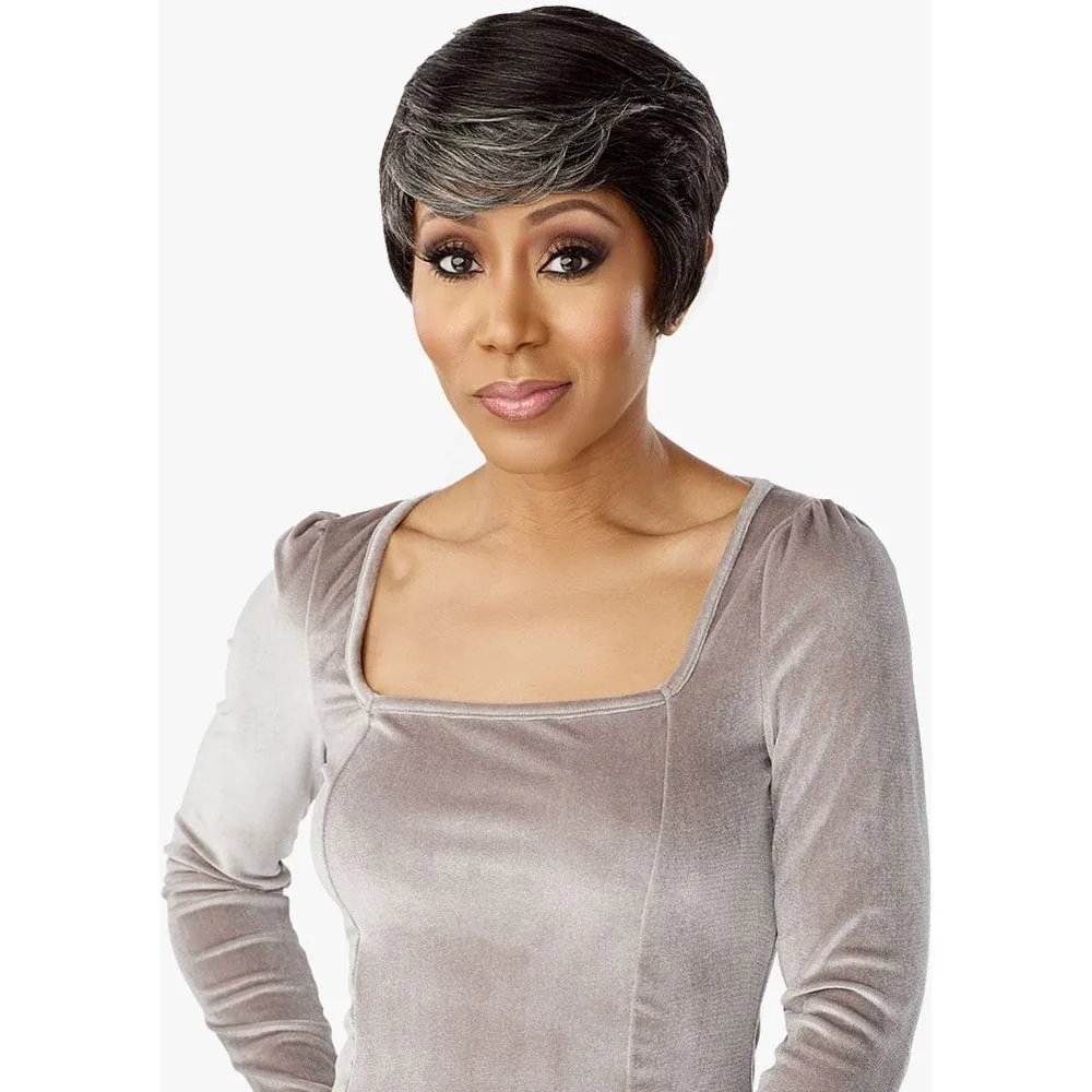Sensationnel Empire Human Hair Salt & Pepper Full Wig - Denia thumbnail 5