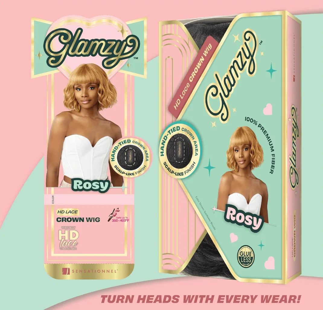 Sensationnel Glamzy Lace Crown Wig- Rosy thumbnail 14