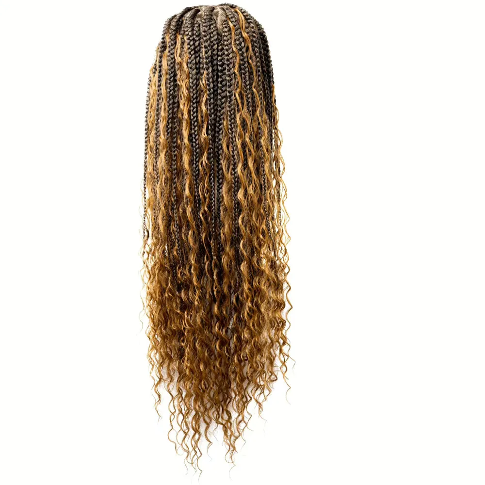 B & B Knotless Synthetic HD Lace Wig - Bohemian Box Braid 24” & 32” thumbnail 3