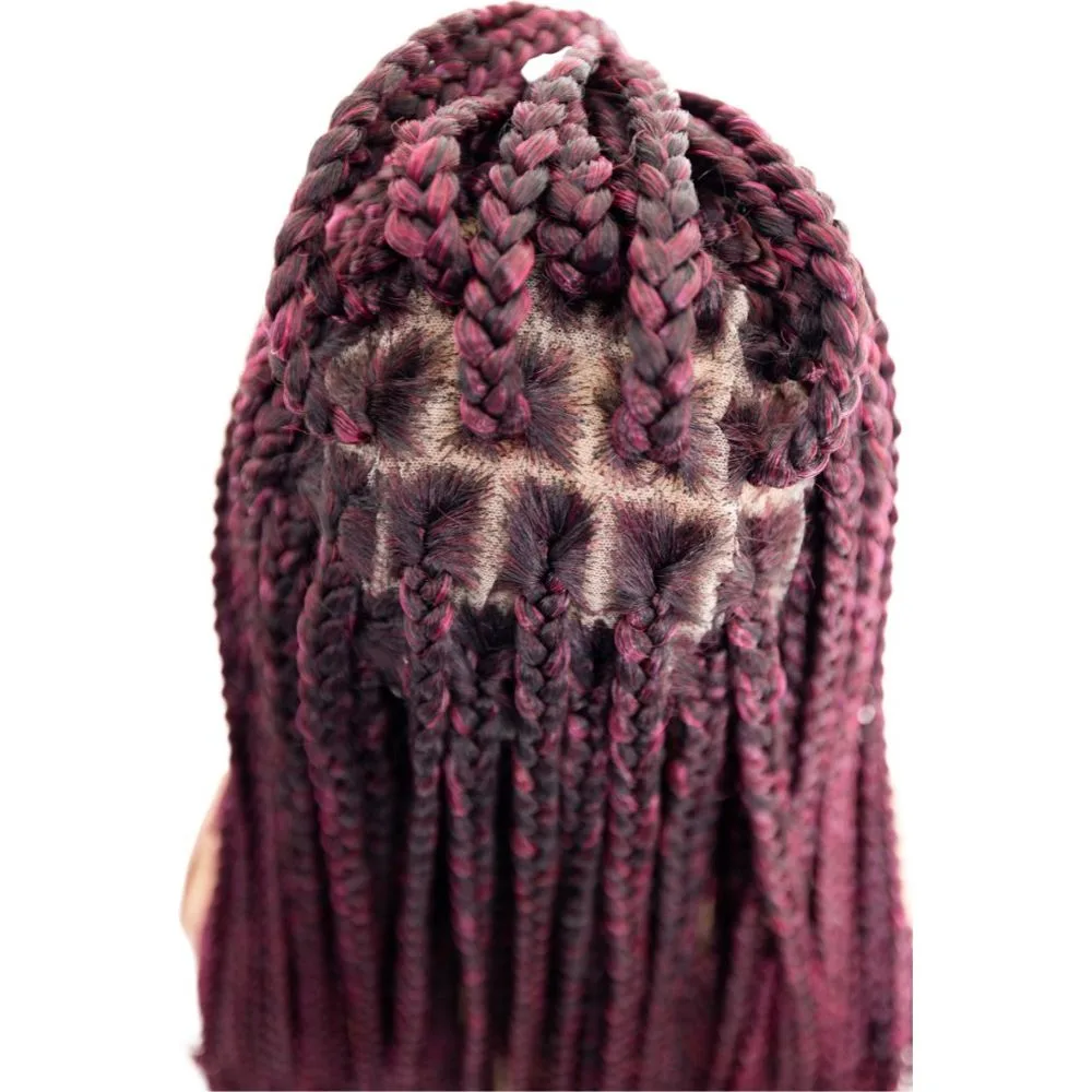 B & B Knotless Synthetic 100% Full HD Lace Wig - Square Box Braid thumbnail 6