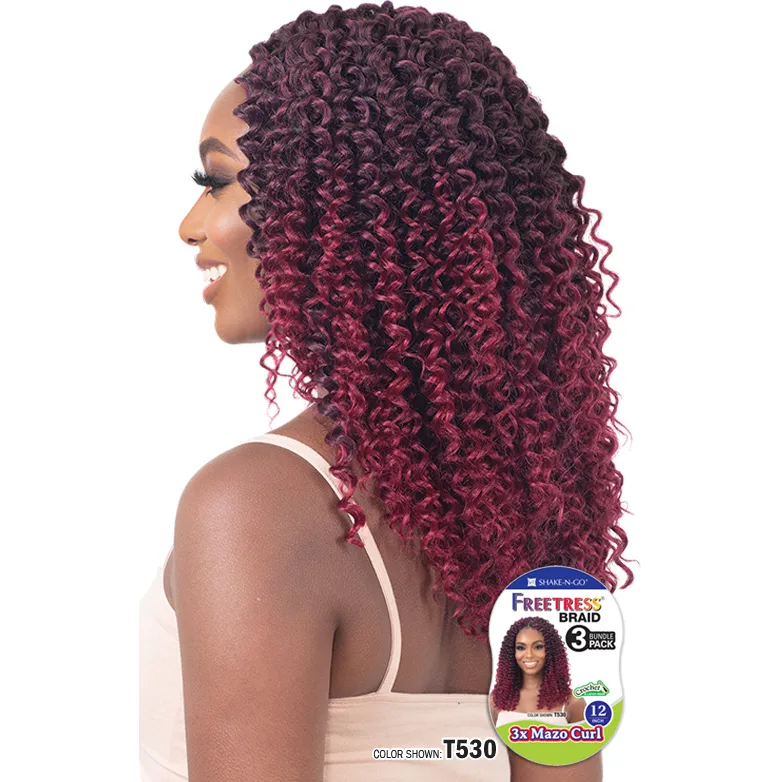 FreeTress: 3X Mazo Curl 12" Crochet Braids thumbnail 3