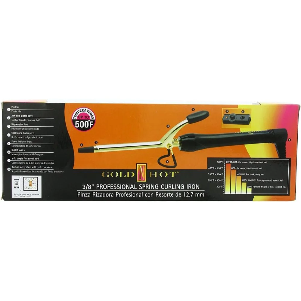 Gold 'N Hot Gold Curling Irons – 3/4" & 3/8" thumbnail 4