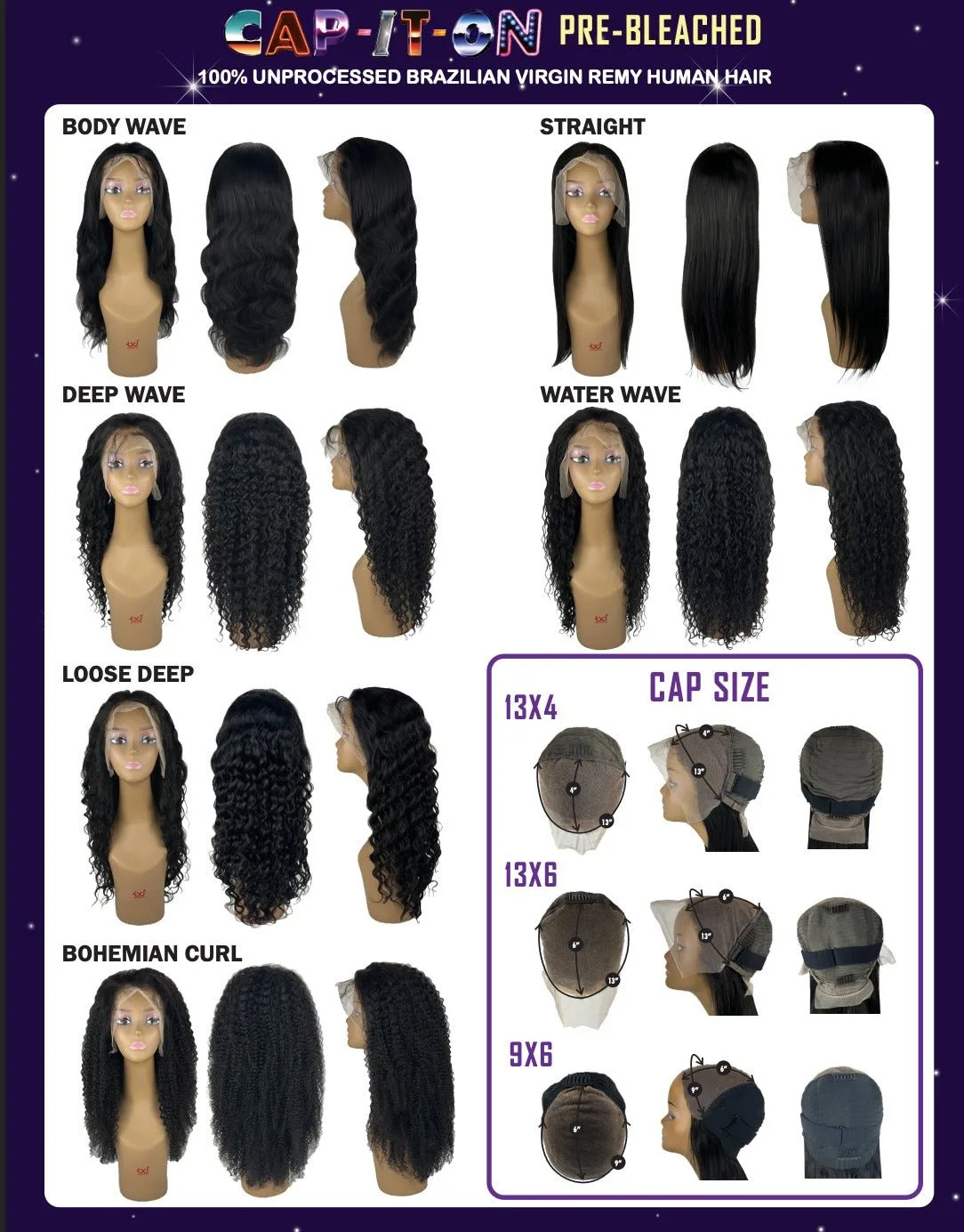 CAP-IT-ON PRE-BLEACHED 13x4 HD MELTING FULL LACE WIG