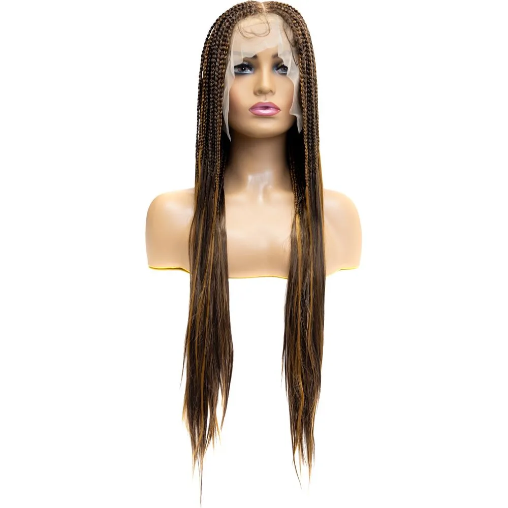 B & B Knotless Synthetic Braided Full Lace Wig - Micro Boho Silky Straight 30" thumbnail 5