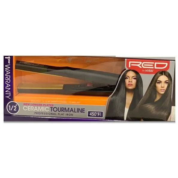 Red by Kiss 1/2" Ceramic Tourmaline Flat Iron