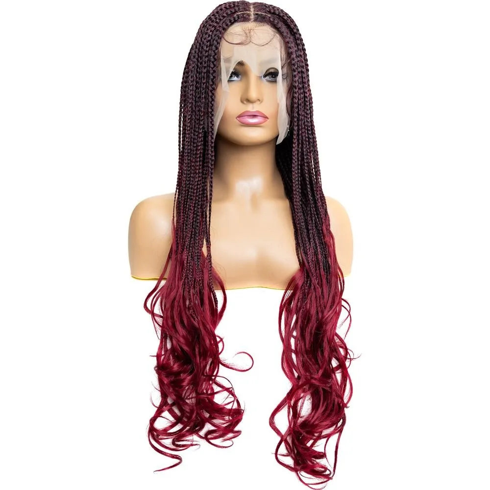 B & B Knotless Synthetic Braided Full Lace Wig - Micro Boho French Curl alternate