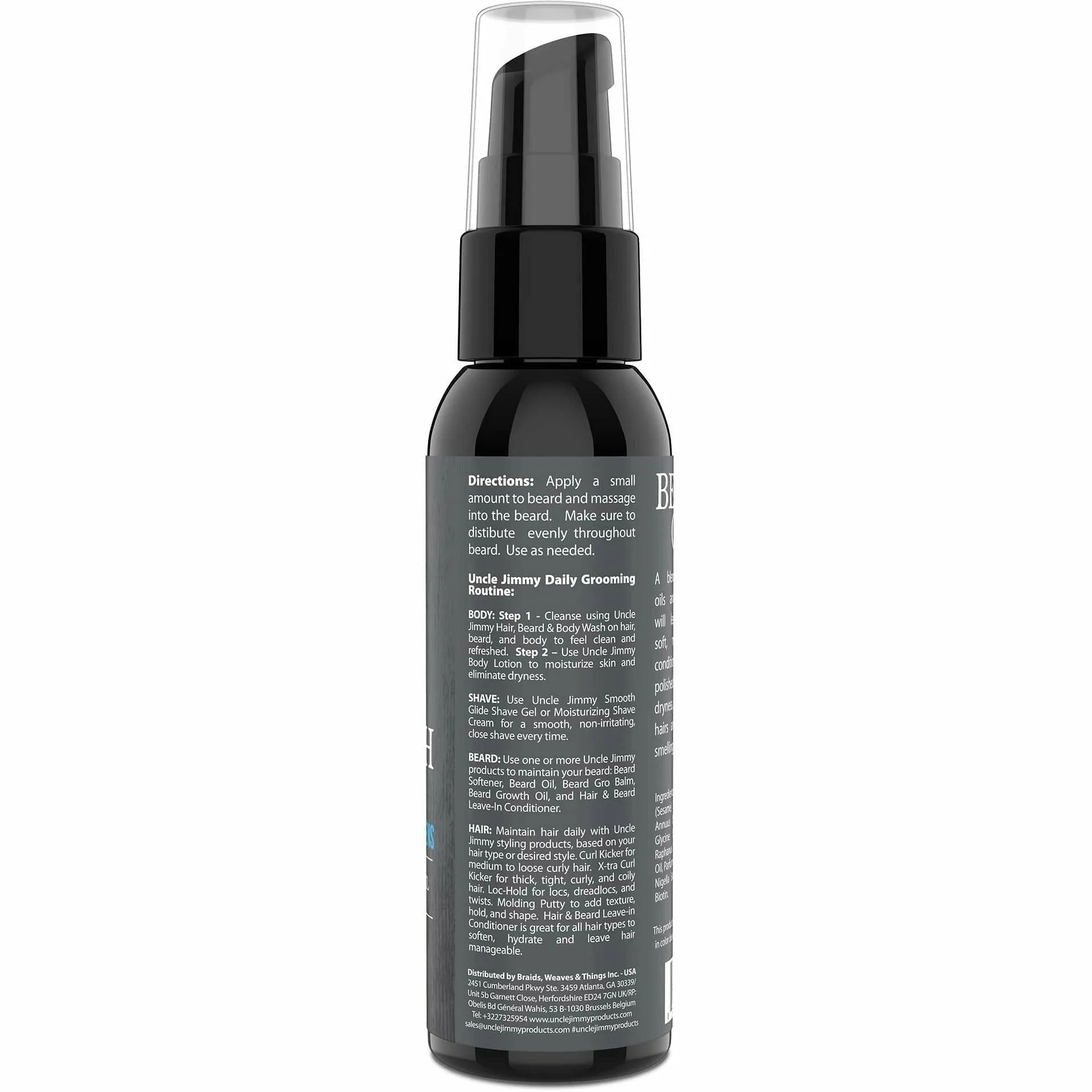 Uncle Jimmy Beard Growth Oil 2oz thumbnail 3