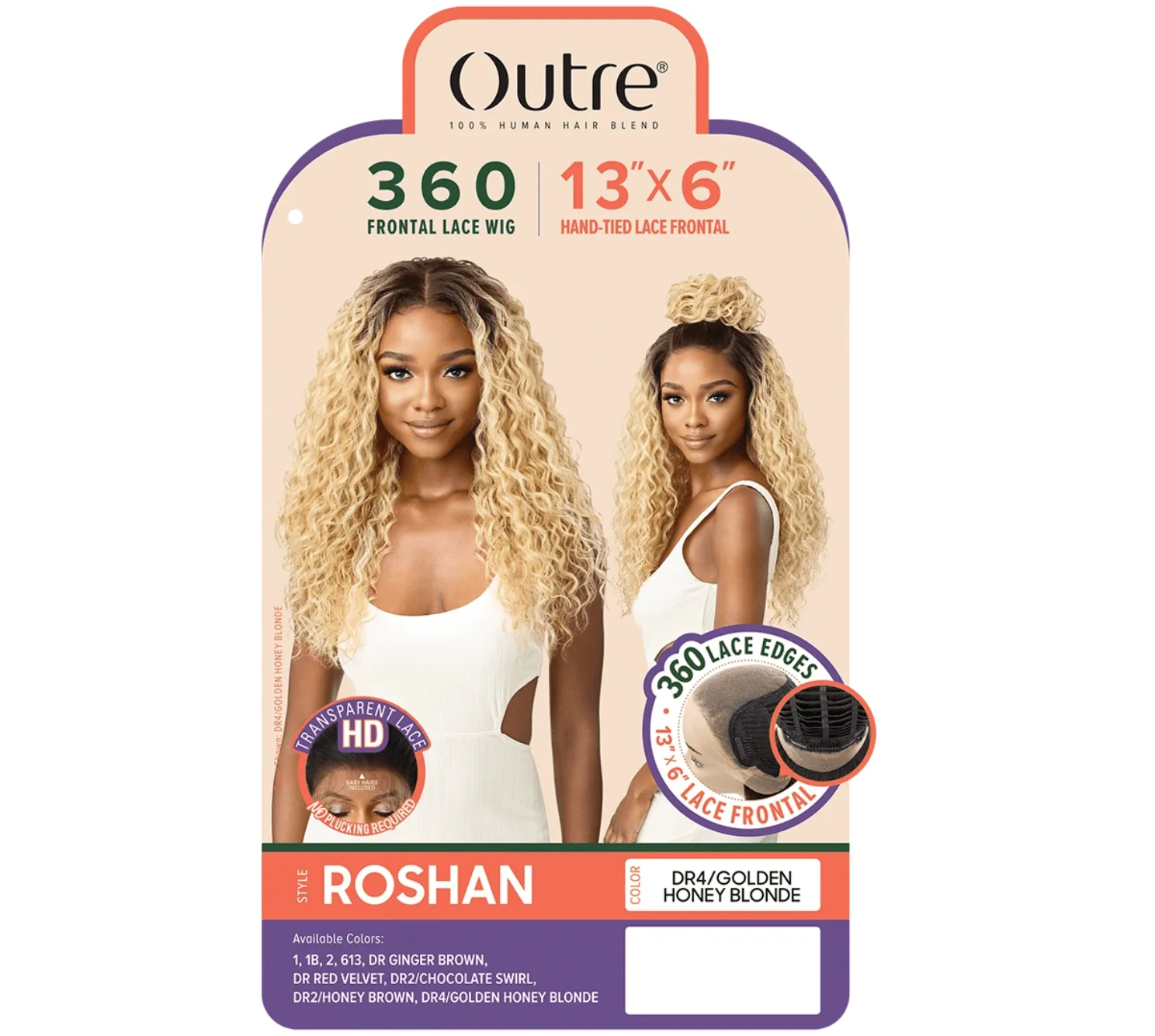 Outre 360 Frontal Lace Wig 13x6 Lace Frontal Human Blended Wig - Roshan thumbnail 6