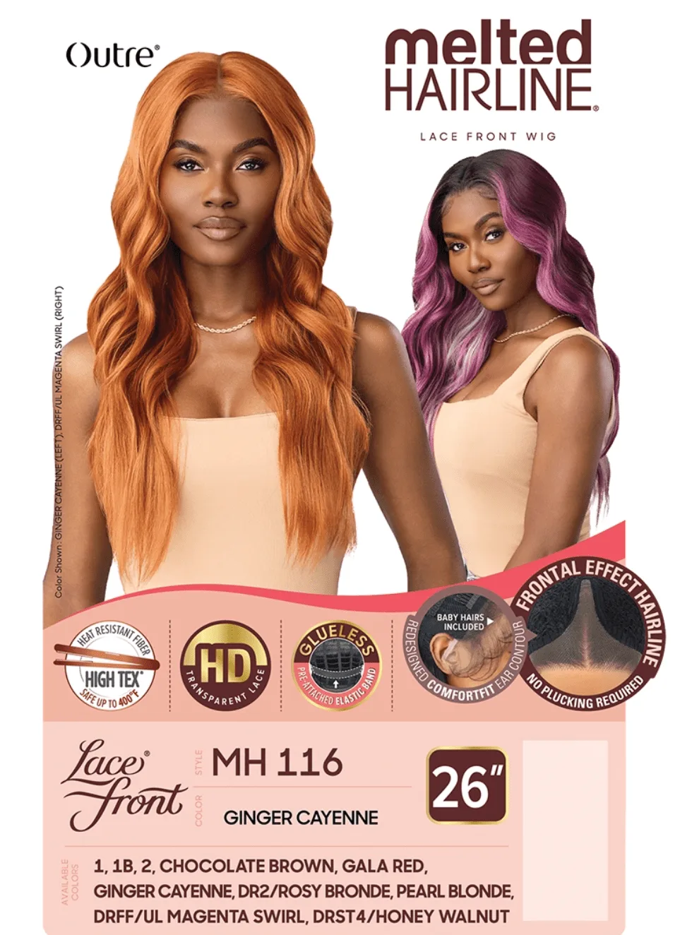 Outre Melted Hairline Synthetic HD Lace Front Wig – MH 116 thumbnail 7