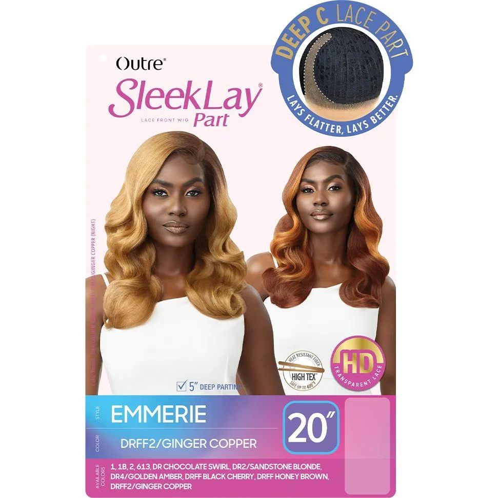 Outre Sleek Lay Part Synthetic HD  Deep C Lace Part Wig - Emmerie thumbnail 6