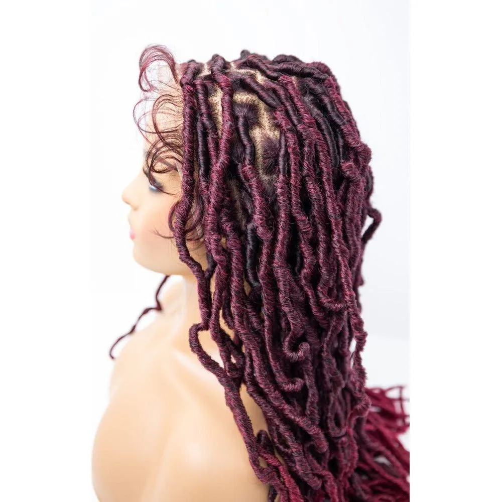 B & B Knotless Synthetic 100% Full HD Lace Wig - Knotless Loc thumbnail 4