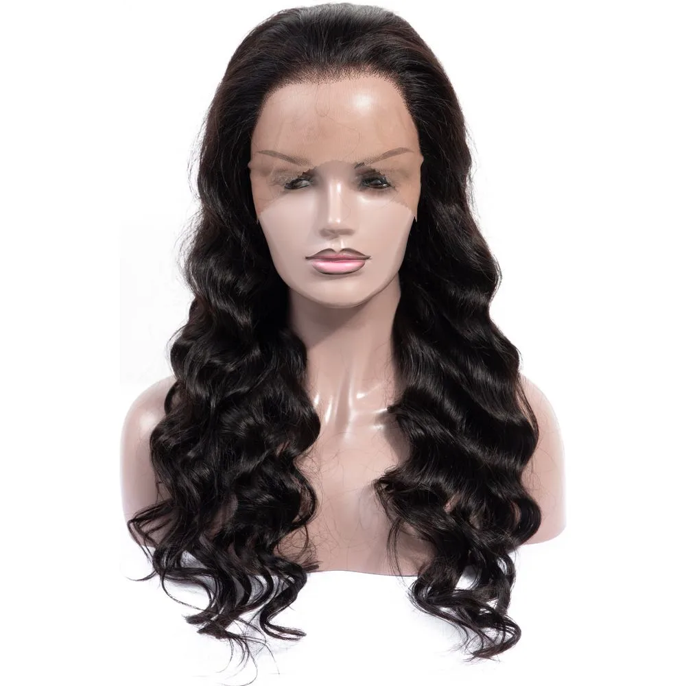 B&B Gold 13x4 100% Brazilian Human Hair Lace Front Wig - Natural Color thumbnail 13