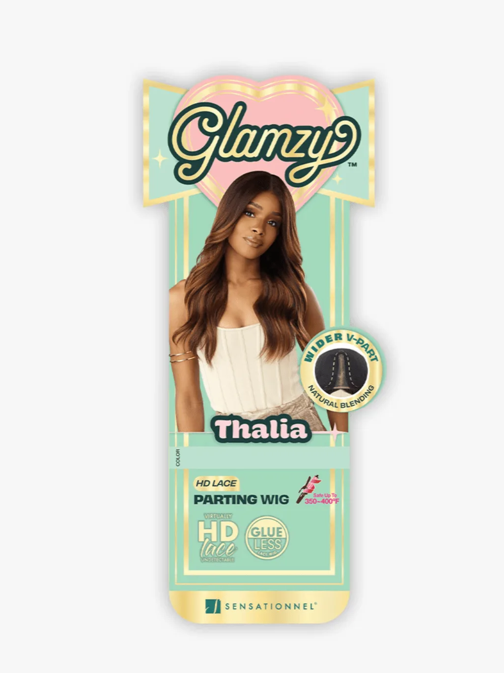 Sensationnel Glamzy HD Lace V-Part Wig – Thalia thumbnail 7