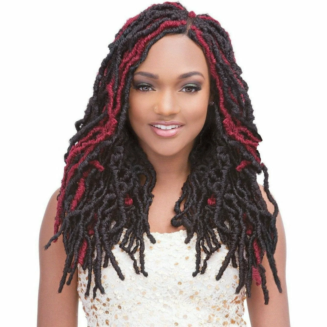 Janet Collection: 2X Mambo Natural Born Locs 18" Crochet Locs thumbnail 2