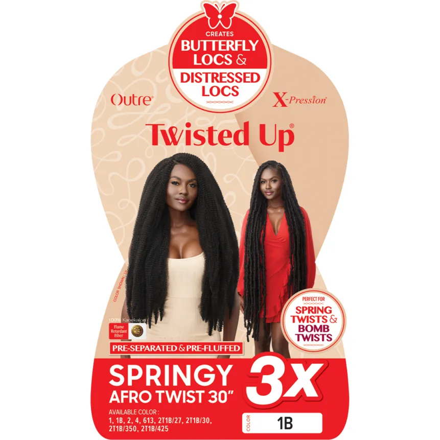 Outre: X-Pression Twisted Up 3X Springy Afro Twist 30"Crochet Braids thumbnail 2