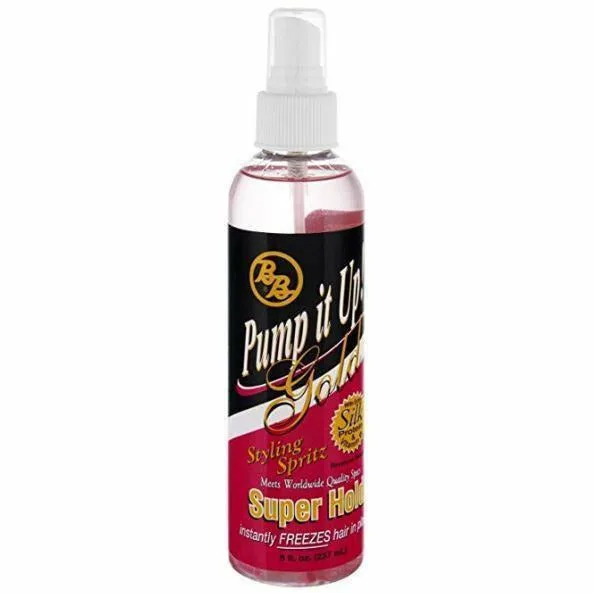 Bronner Brothers: Pump It Up Spritz Gold Super Hold 8 oz.