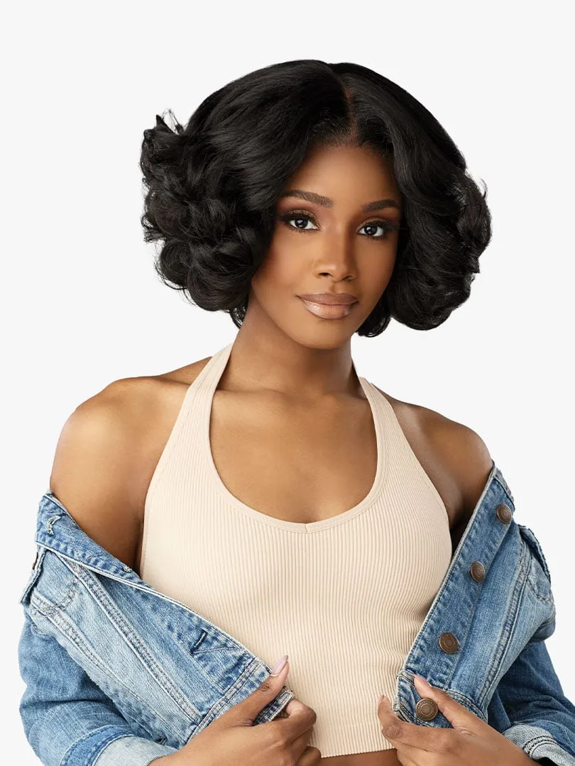 Sensationnel Kinky Edges Y-Part HD Lace Wig – Kinky Roller Set 10" thumbnail 3