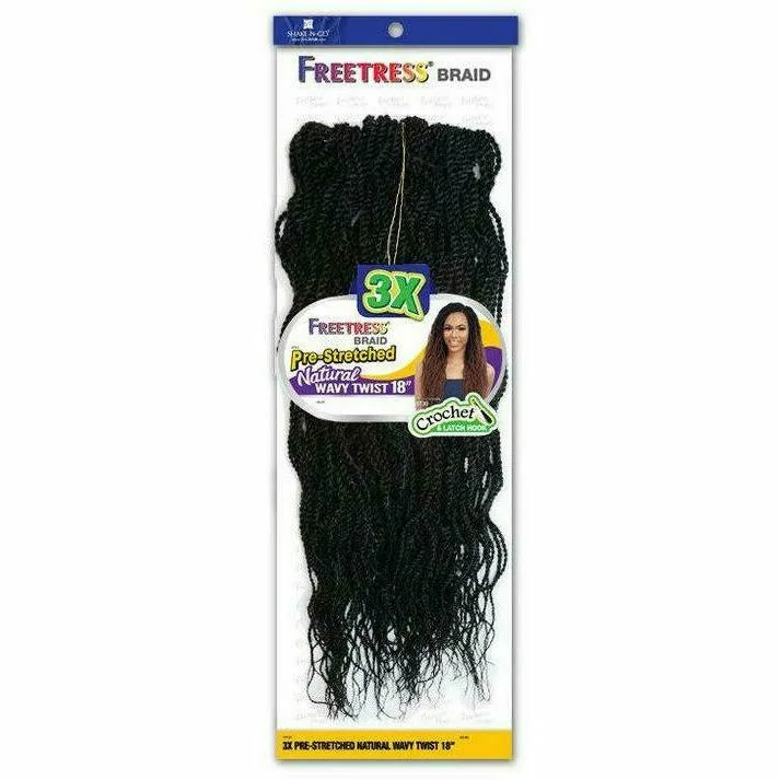 FreeTress: 3X Pre-Stretched Natural Wavy Twist 18" Crochet Braids thumbnail 4