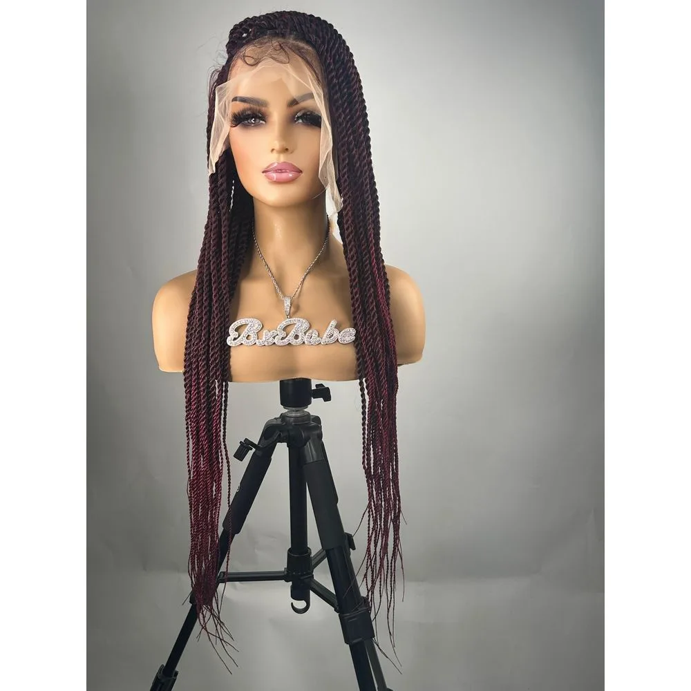 B & B Knotless Synthetic 100% Full HD Lace Wig - Senegal Twist 32" thumbnail 10