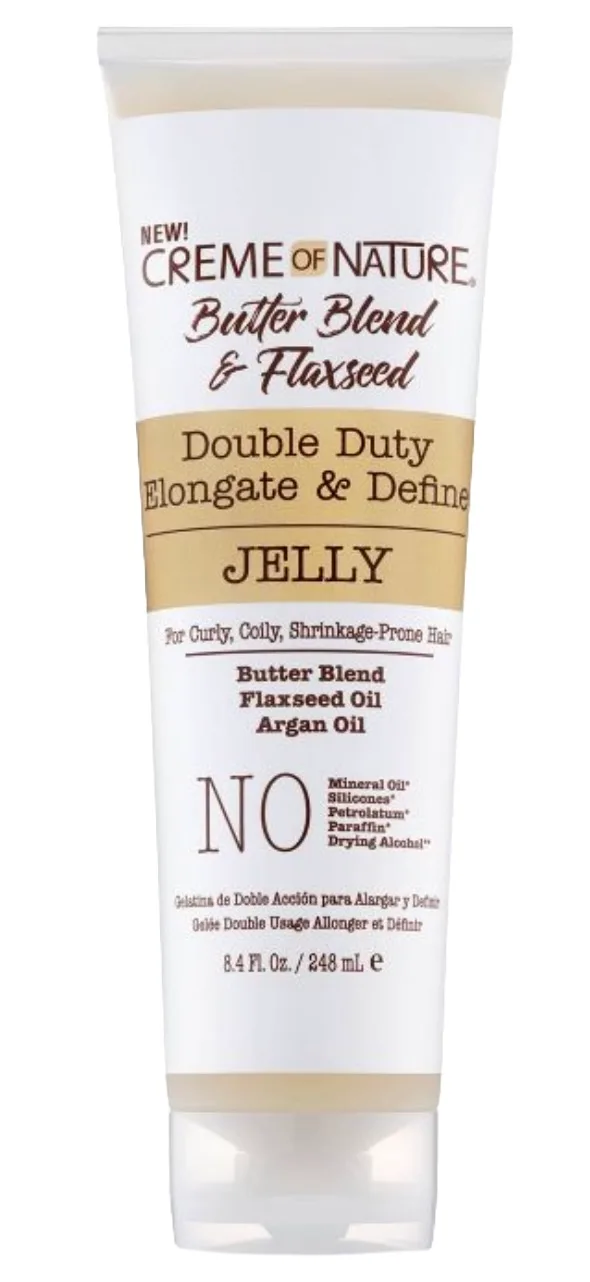 Creme of Nature Butter Blend & Flaxseed Elongate & Define Jelly Hair Gel
