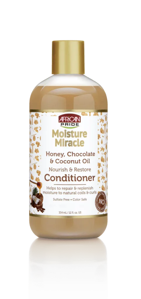 African Pride Moisture Miracle Honey, Chocolate & Coconut Oil Conditioner 16oz