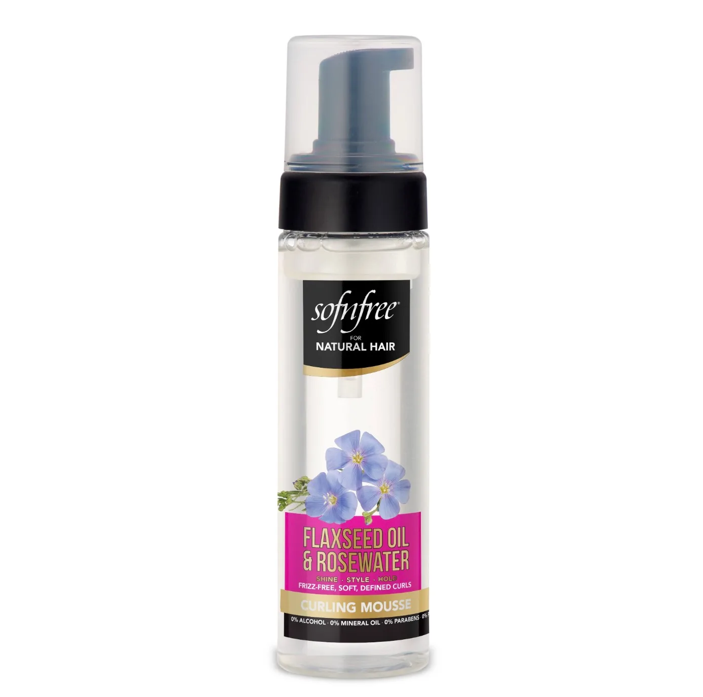 Sofnfree Flaxseed Oil & Rosewater Curling Mousse (6.76 oz)