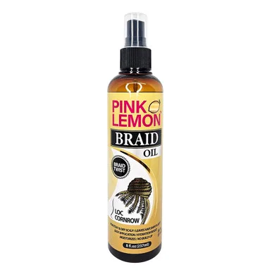 Pink Lemon Braid Oil for Soft and Shiny Hair 8Oz (237ml)