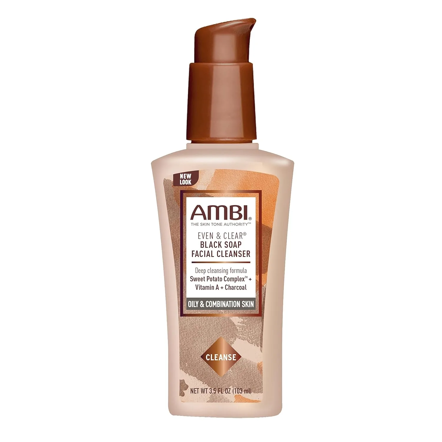 Ambi Even & Clear Purifying Charcoal Black Soap Facial Cleanser (3.5 oz)