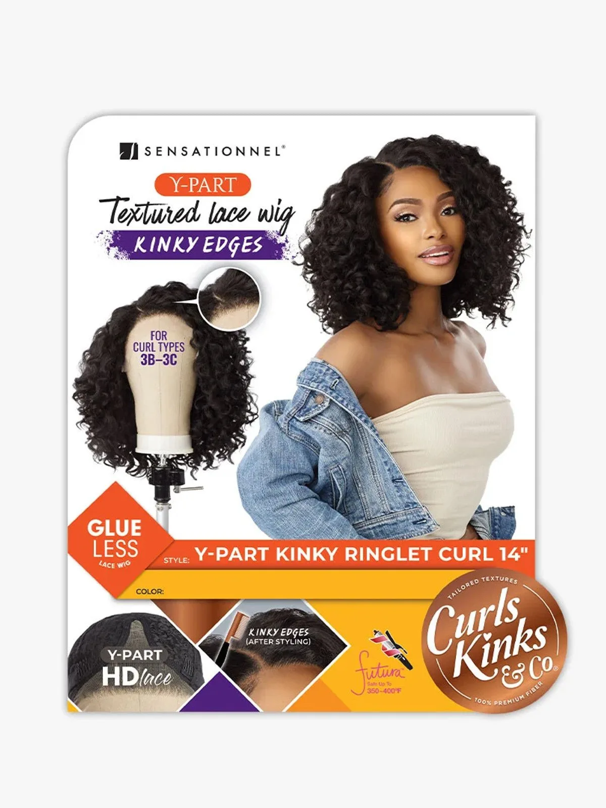 Sensationnel Curls Kinks & Co. HD Lace Y‑Part Wig – Kinky Ringlet Curl 14″ thumbnail 5