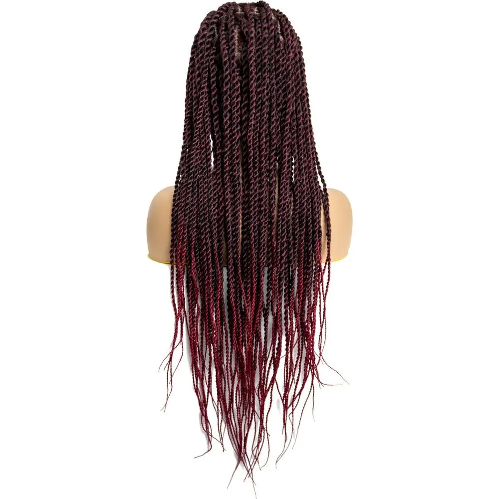 B & B Knotless Synthetic 100% Full HD Lace Wig - Senegal Twist 32" thumbnail 4