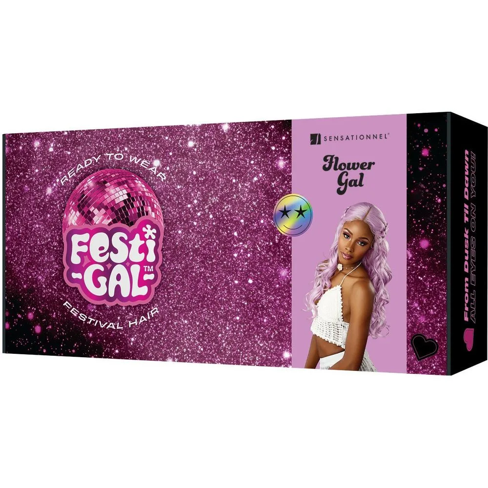 Sensationnel Shear Muse Festi-Gal Y-Part Synthetic HD Lace Wig - Flower Gal thumbnail 6