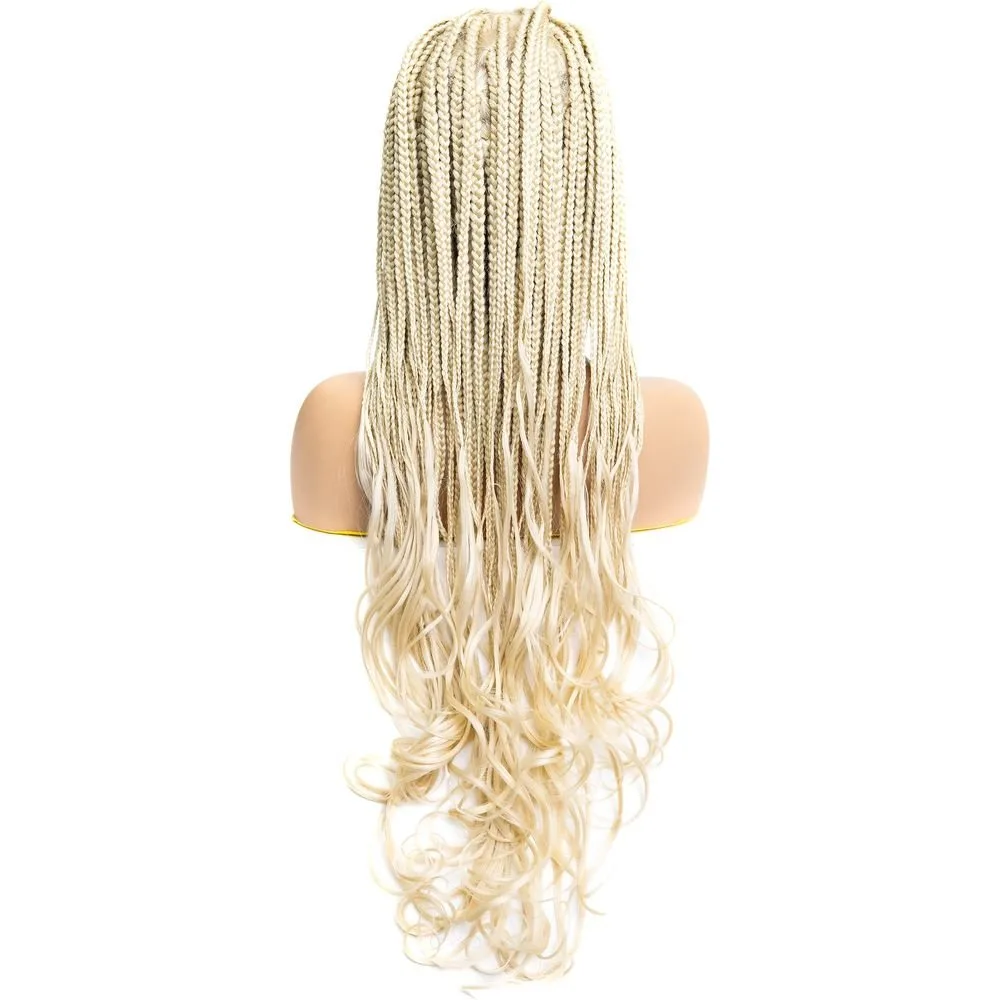 B & B Knotless Synthetic Braided Full Lace Wig - Micro Boho French Curl thumbnail 7