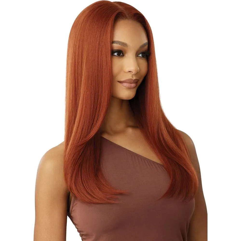 Outre 100% Human Hair Blend 5x5 HD Lace Closure Wig - Natural Yaki 22" thumbnail 4