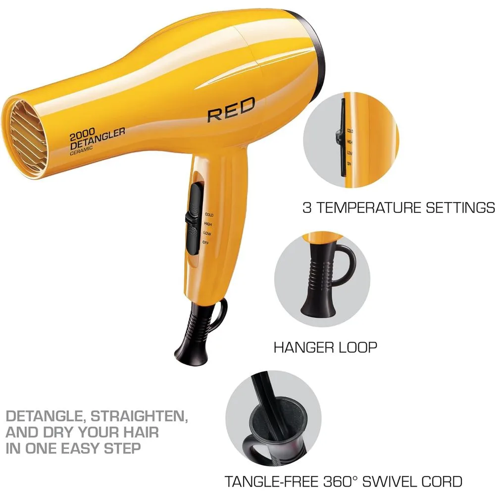 Red By Kiss Ceramic Detangler Hair Dryer - 2000W thumbnail 6