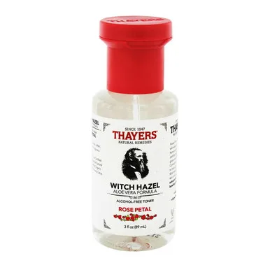 Thayers Facial Toner Witch Hazel Rose Petal with Aloe Vera, 3 Oz