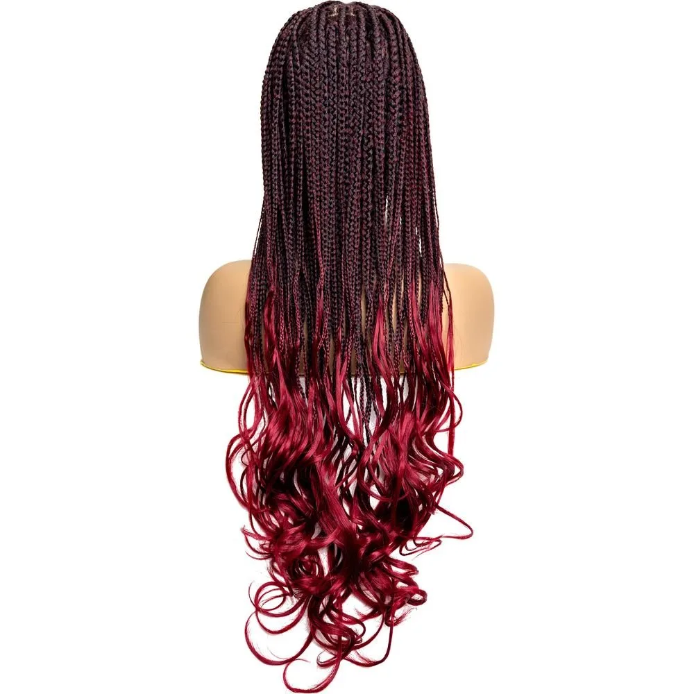 B & B Knotless Synthetic Braided Full Lace Wig - Micro Boho French Curl thumbnail 3