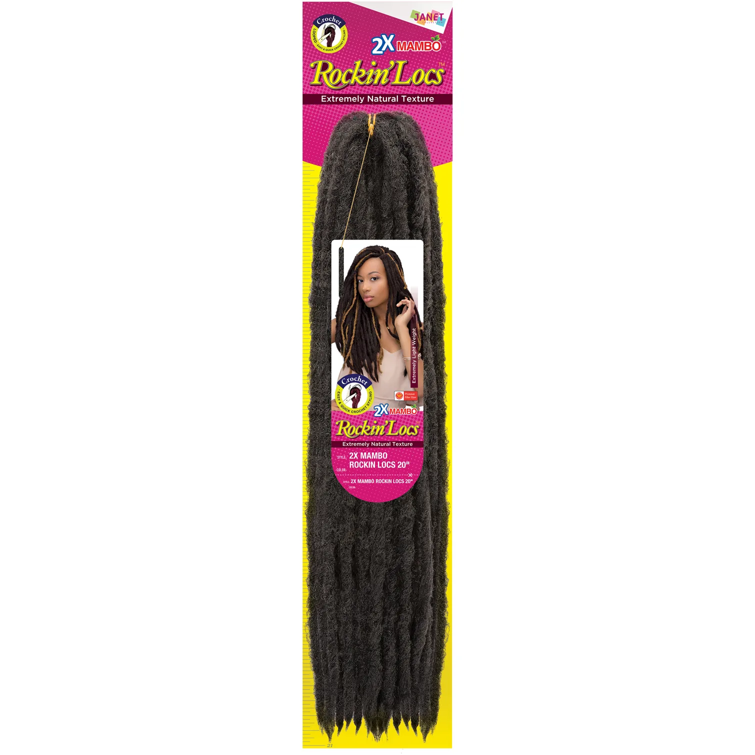 Janet Collection: 2X Mambo Rockin' Locs 20"