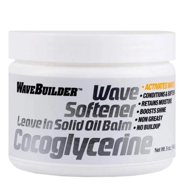 WAVEBUILDER Wave Softener Leave In Solid Oil Balm Cocoglycerine (5oz) - Love Beauty Supply
