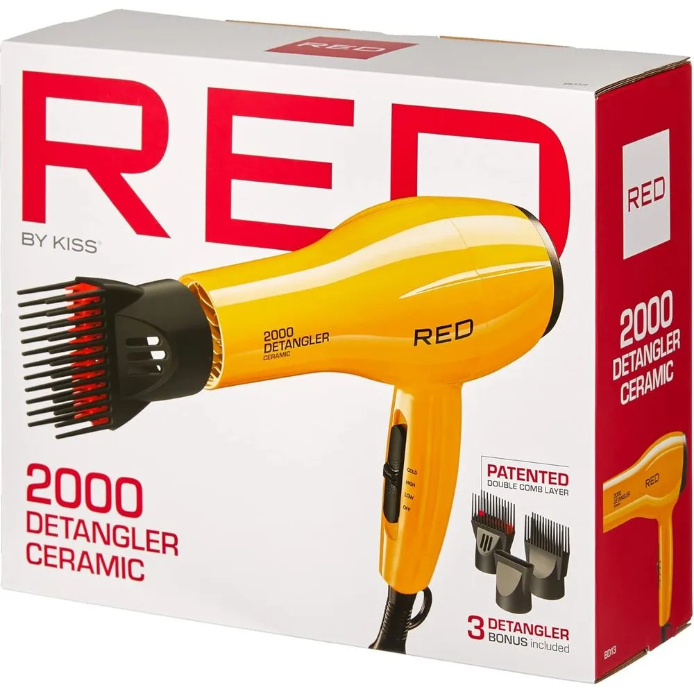 Red By Kiss Ceramic Detangler Hair Dryer - 2000W